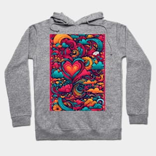 Colourful heart pattern for valentine's day Hoodie